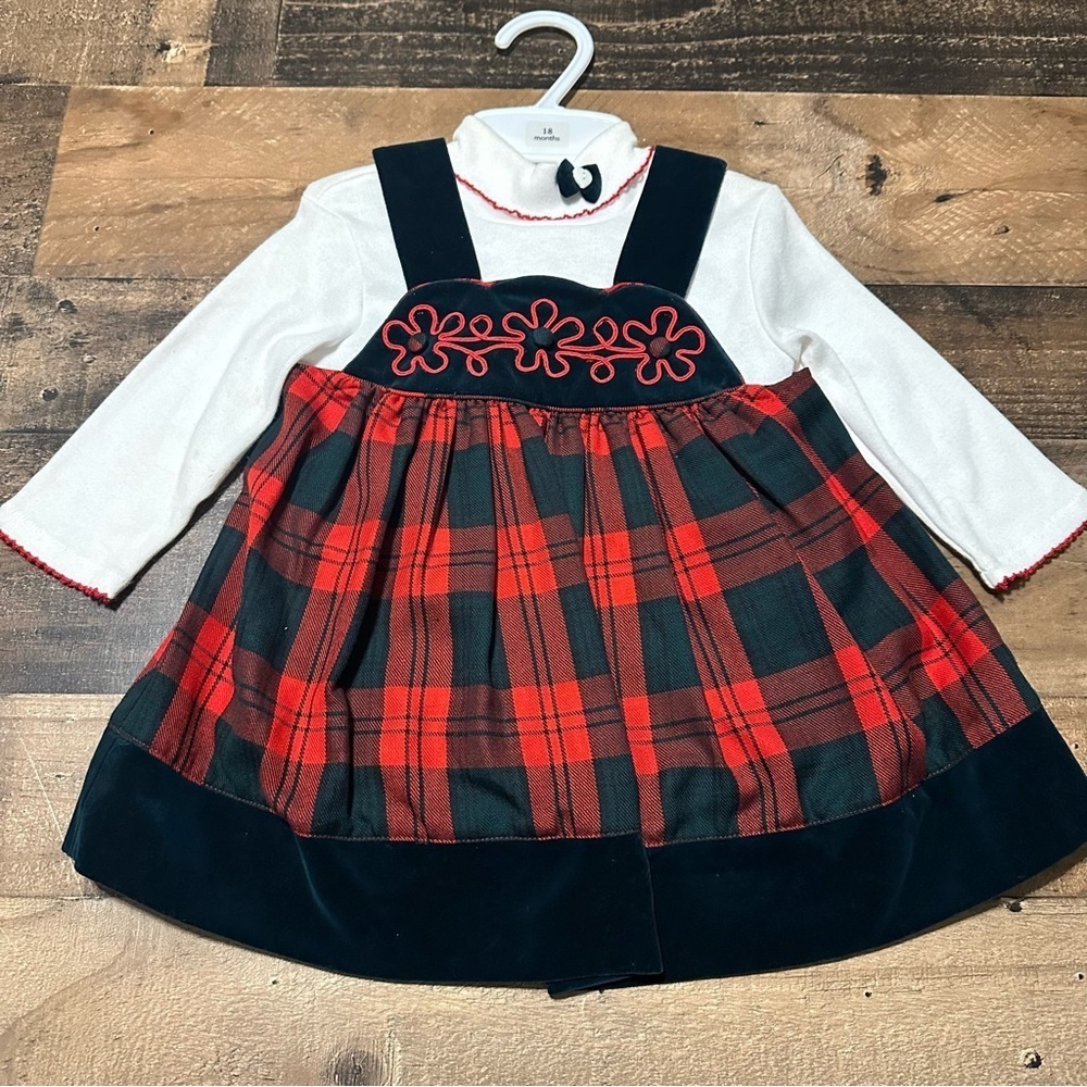 Vintage Plaid Dress Set